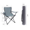 YSSOA Portable Folding Grey Camping Chair; 1-Pack