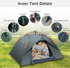 Camping dome tent is suitable for 2/3/4/5 people; waterproof; spacious; portable backpack tent; suitable for outdoor camping/hiking