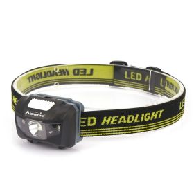 AloneFire HP30 3W Red White LED Lightweight Light; AAA Battery Headlamp; Portable Headlight For Outdoor Fishing Camping & Climbing (Items: White, Color: black)