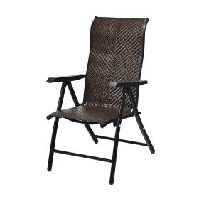 Portable Camping Rattan Folding Chair W/Armrest (Type: Style A, Color: As pic show)