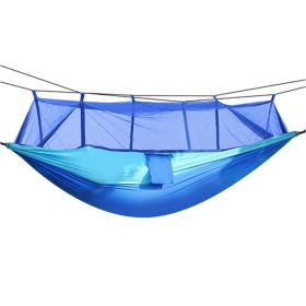 Portable Nylon Swing Hanging Bed Outdoor Hiking Camping Hammock (Type: Hammock, Color: Blue)