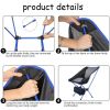 Superhard High Load Outdoor Camping Chair Travel Ultralight Folding Chair Portable Beach Hiking Picnic Seats Fishing Beach BBQ